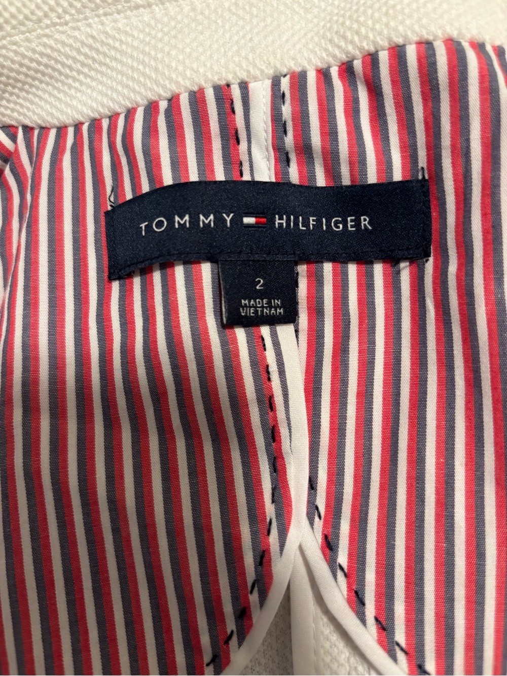 Tommy Hilfiger woman’s White, Red and Blue Striped Blazer